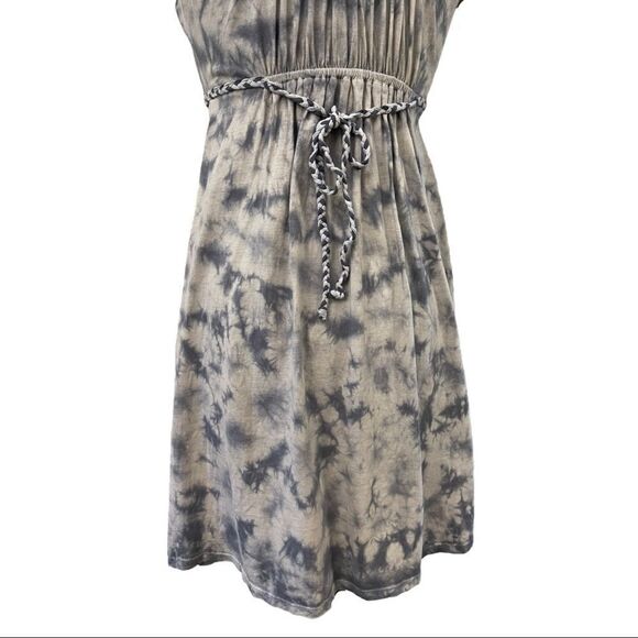 RXB Gray Flutter Sleeve Tie Dye Mini Dress Sz S - Picture 9 of 12